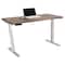We'Re It Lift It Electric Sit Stand Desk, 46.25 H, 30 W X Laminate wood, metal, Brushed Silver VL22BS6030-RW - alternate 1